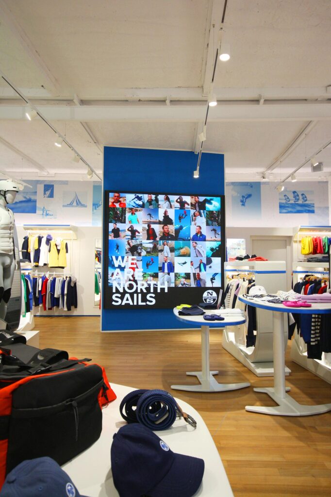 Experiential Retail Design with Full Height LED WALL and immersive audio